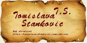 Tomislava Stanković vizit kartica